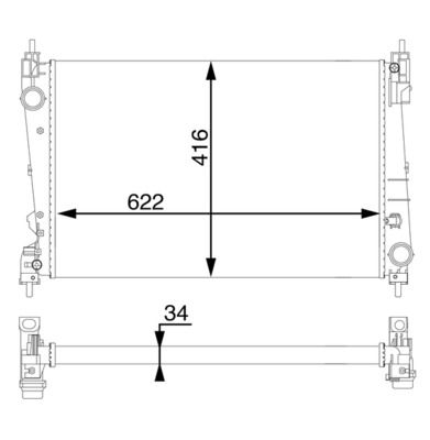 Obrázok Chladič motora MAHLE BEHR CR1582000S