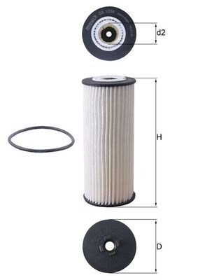 Obrázok Olejový filter MAHLE  OX1236D