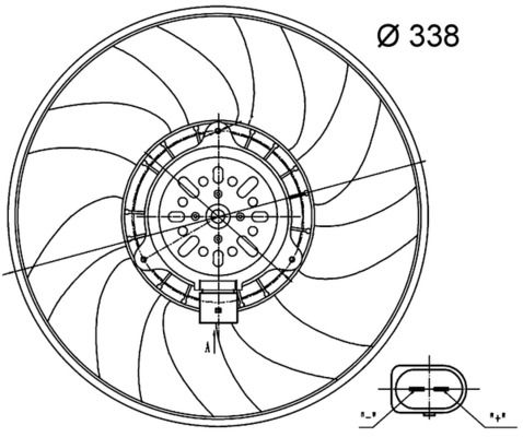 Obrázok Ventilátor chladenia motora MAHLE BEHR CFF33000S