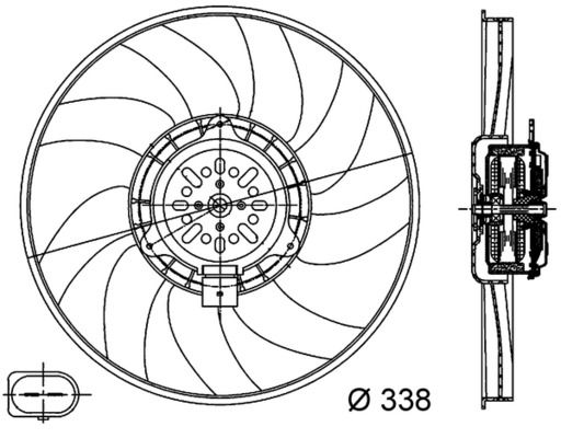 Obrázok Ventilátor chladenia motora MAHLE BEHR CFF313000S