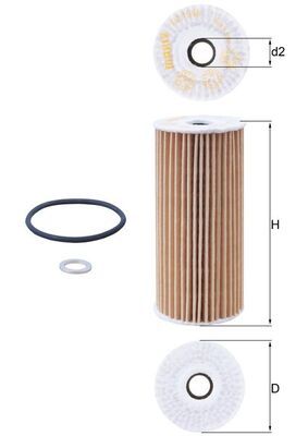 Obrázok Olejový filter MAHLE  OX1048D