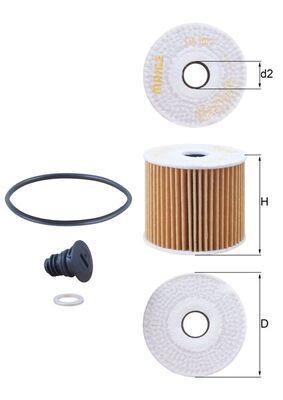 Obrázok Olejový filter MAHLE  OX1077D