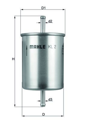 Obrázok Palivový filter MAHLE  KL2