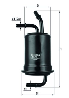 Obrázok Palivový filter MAHLE  KL487