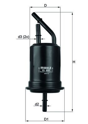 Obrázok Palivový filter MAHLE  KL488