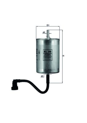 Obrázok Palivový filter MAHLE  KL80