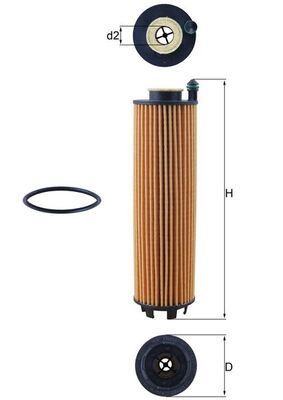 Obrázok Olejový filter MAHLE  OX1301D