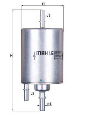 Obrázok Palivový filter MAHLE  KL571