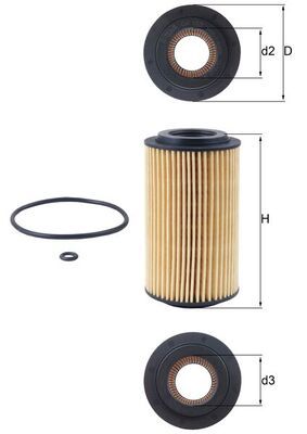 Obrázok Olejový filter MAHLE  OX153D1