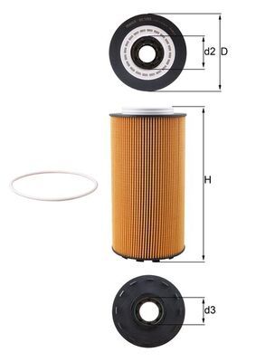 Obrázok Olejový filter MAHLE  OX1293D
