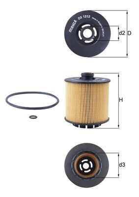 Obrázok Olejový filter MAHLE  OX1312D
