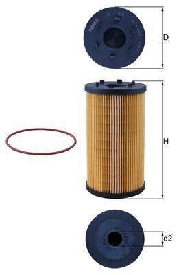 Obrázok Olejový filter MAHLE  OX1306D