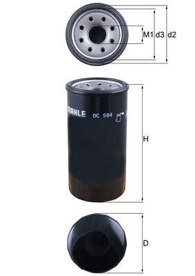 Obrázok Olejový filter MAHLE  OC584