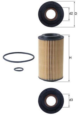 Obrázok Olejový filter MAHLE  OX153D4