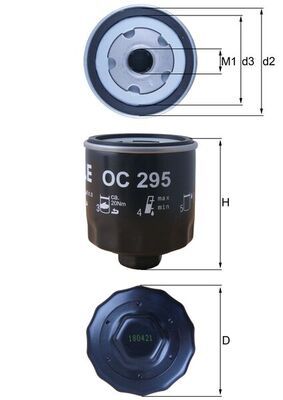 Obrázok Olejový filter MAHLE  OC295