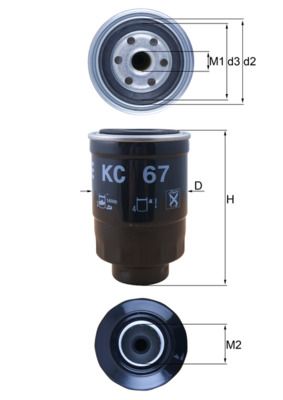 Obrázok Palivový filter MAHLE  KC67