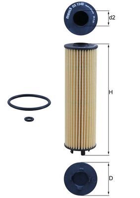 Obrázok Olejový filter MAHLE  OX1340D
