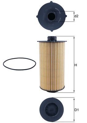 Obrázok Olejový filter MAHLE  OX1186D