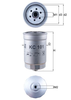 Obrázok Palivový filter MAHLE  KC101