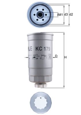 Obrázok Palivový filter MAHLE  KC179