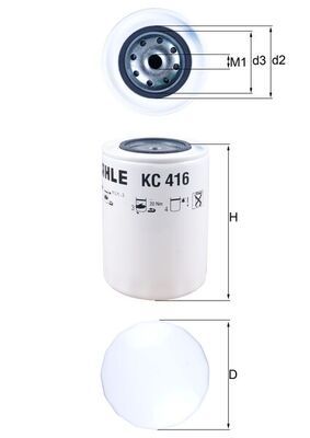 Obrázok Palivový filter MAHLE  KC416