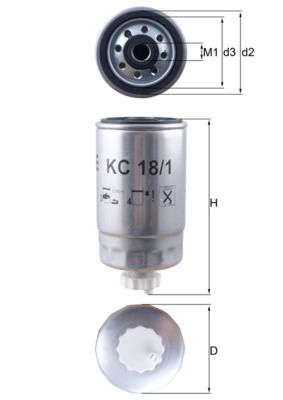 Obrázok Palivový filter MAHLE  KC181