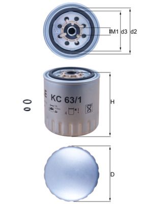 Obrázok Palivový filter MAHLE  KC631D