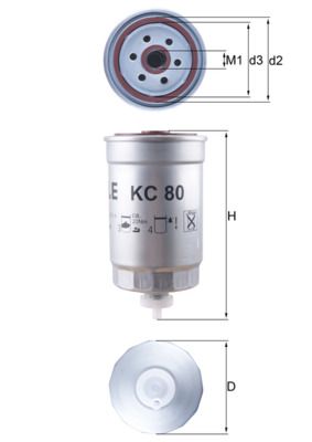 Obrázok Palivový filter MAHLE  KC80