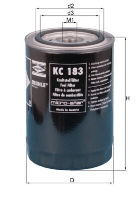 Obrázok Palivový filter MAHLE  KC183