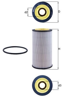 Obrázok Olejový filter MAHLE  OX1311D