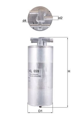 Obrázok Palivový filter MAHLE  KL659