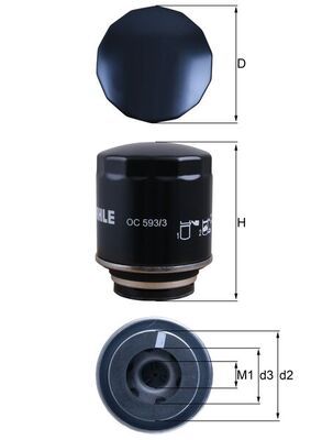 Obrázok Olejový filter MAHLE  OC5933