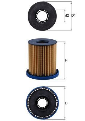 Obrázok Olejový filter MAHLE  OX1350