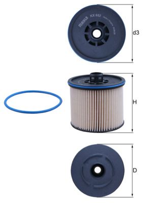 Obrázok Palivový filter MAHLE  KX652D