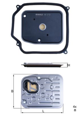 Obrázok Hydraulický filter automatickej prevodovky MAHLE  HX272D1