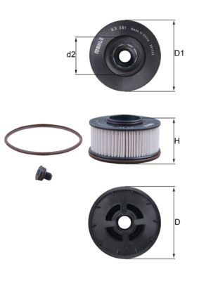 Obrázok Palivový filter MAHLE  KX591D