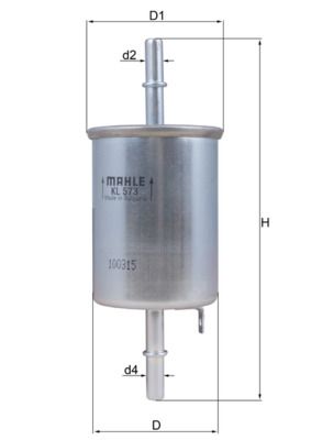 Obrázok Palivový filter MAHLE  KL573
