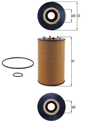 Obrázok Olejový filter MAHLE  OX435D