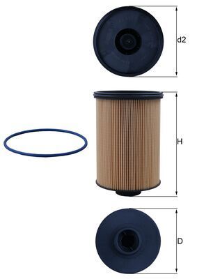Obrázok Palivový filter MAHLE  KX659D