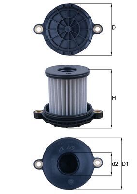 Obrázok Hydraulický filter automatickej prevodovky MAHLE  HX229