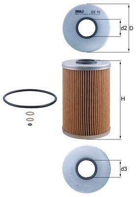 Obrázok Olejový filter MAHLE  OX41D