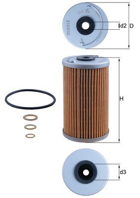 Obrázok Olejový filter MAHLE  OX34D