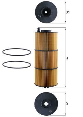 Obrázok Olejový filter MAHLE  OX1412D