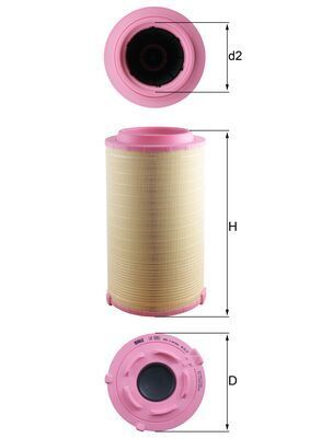 Obrázok Vzduchový filter MAHLE  LX5051