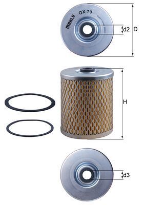 Obrázok Olejový filter MAHLE  OX79D
