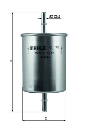 Obrázok Palivový filter MAHLE  KL79