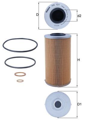 Obrázok Hydraulický filter automatickej prevodovky MAHLE  HX131D