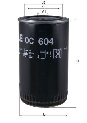 Obrázok Olejový filter MAHLE  OC604