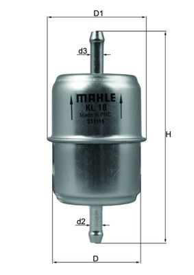 Obrázok Palivový filter MAHLE  KL18OF