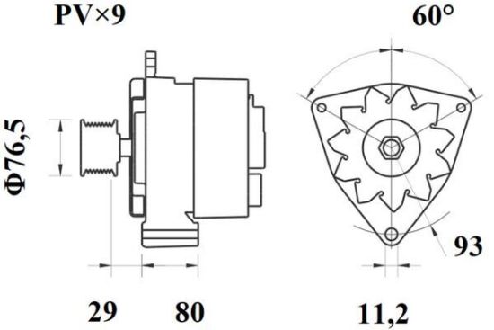 Obrázok Alternátor MAHLE  MG803